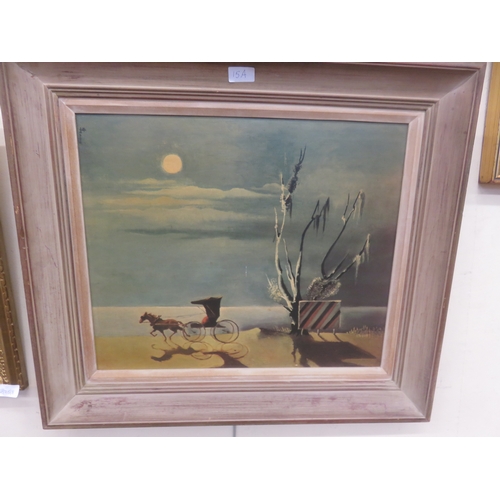 15A - Framed Gelatone Print, Mississippi Moon, George Schreiber, 45 x 50 cm.