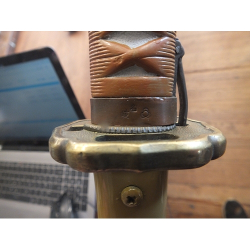 56 - Restored WW2 Katana, Signed To Hilt and Numbered To Blade (61679), Type 95 NCO