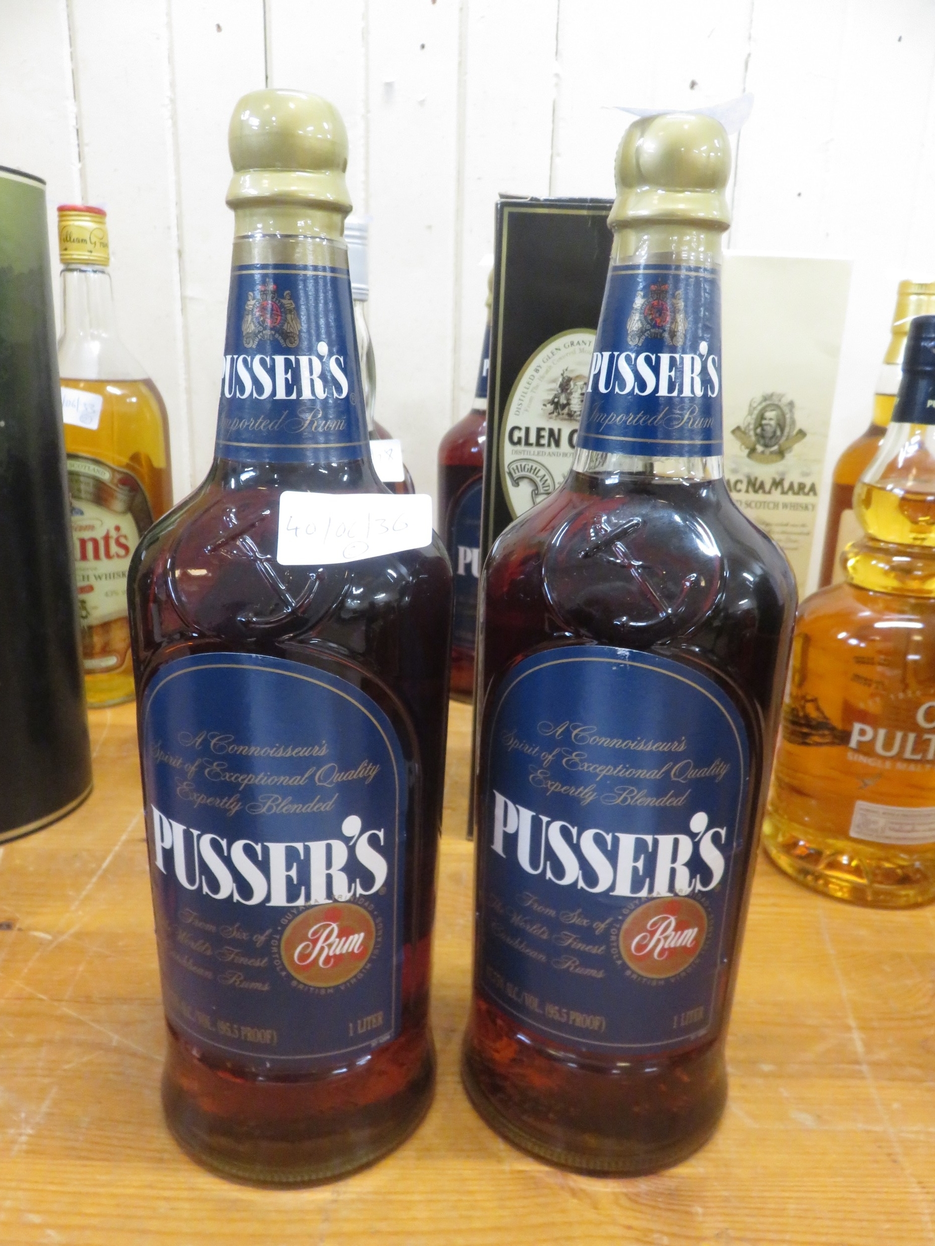 Two Litre Bottles of Pussers Rum