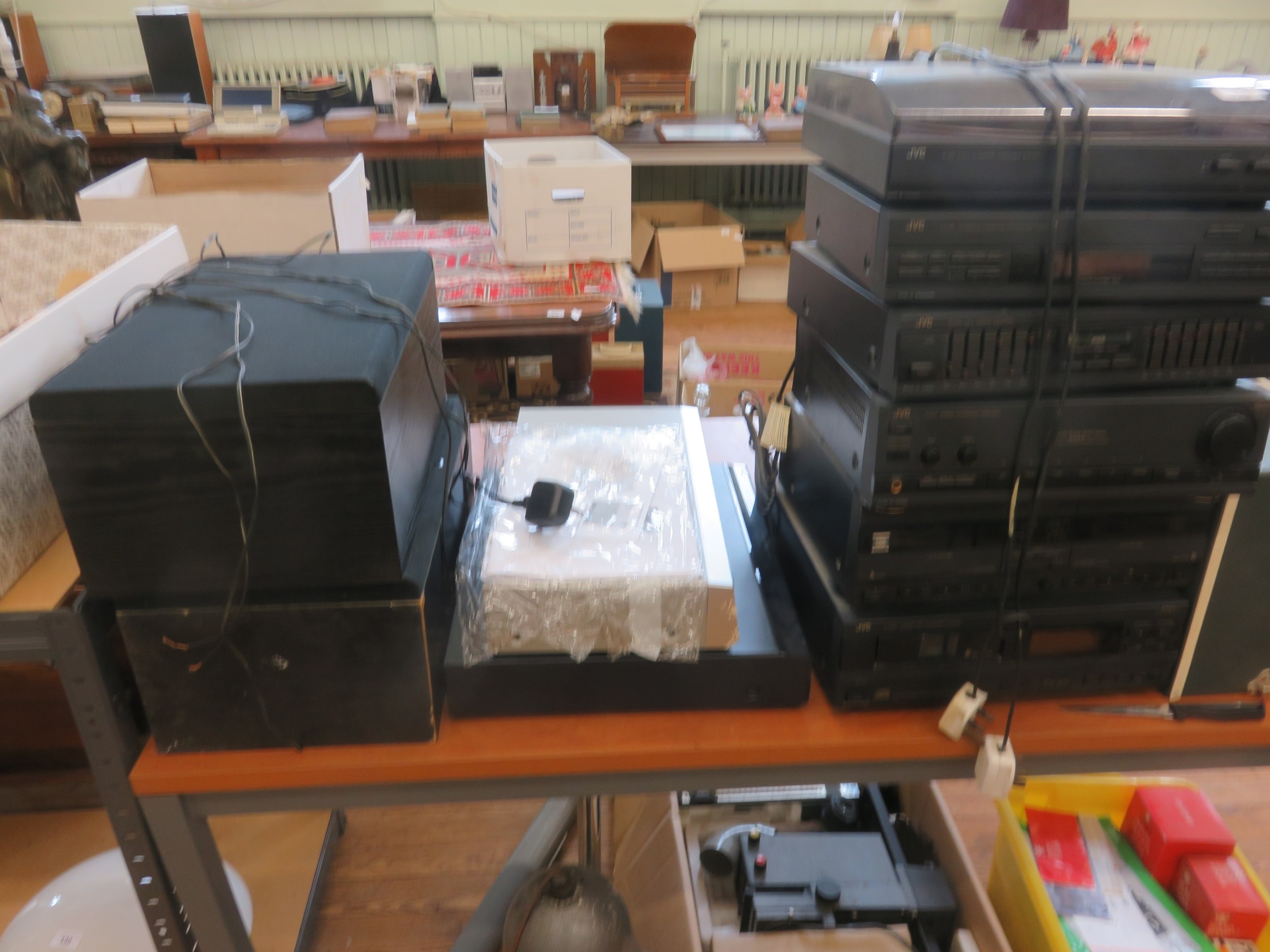 Six JVC Separates, Blue Ray and DVD Player plus a Pair of JVC Speakers