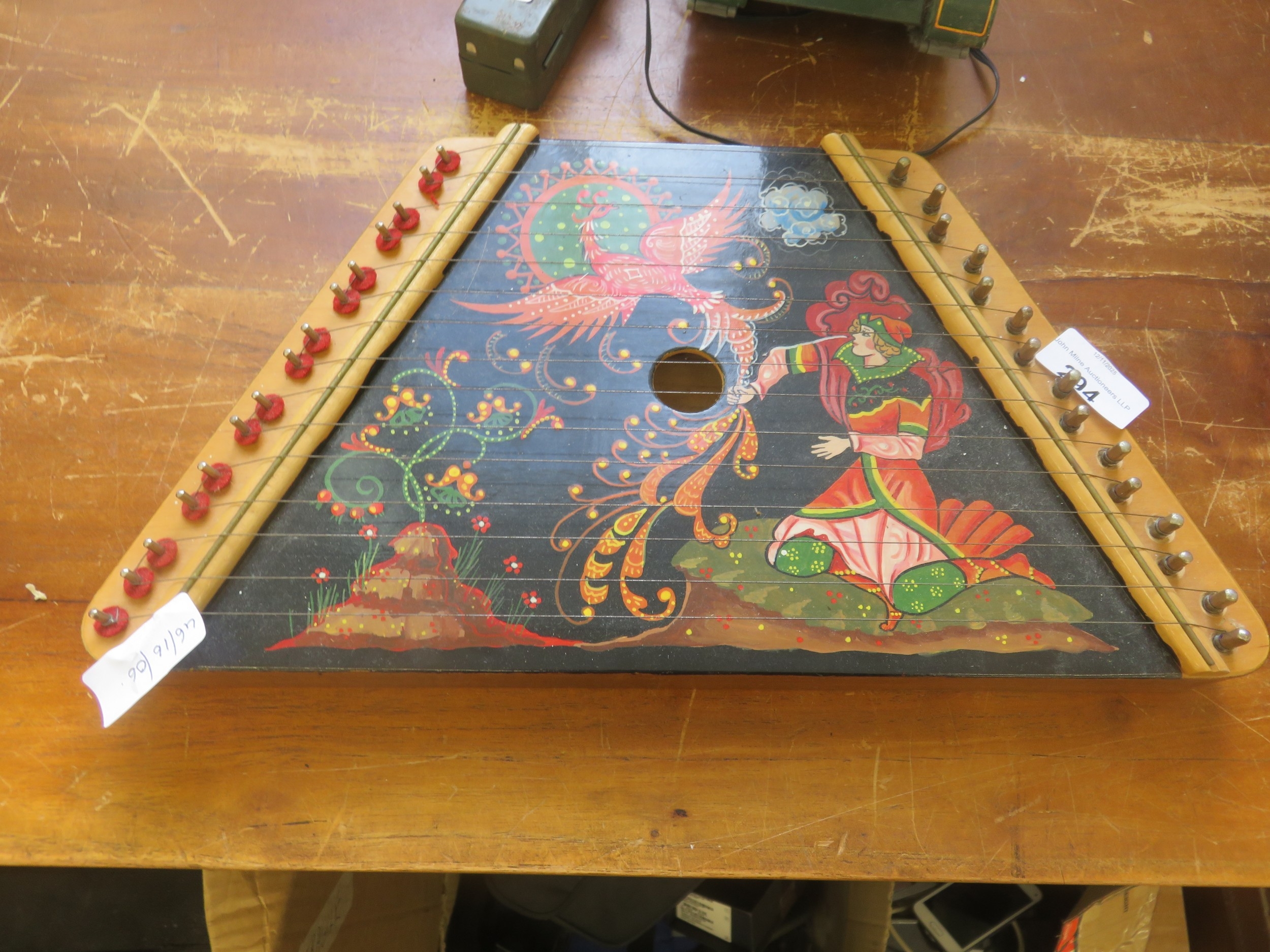 Painted Strung Musical Instrument