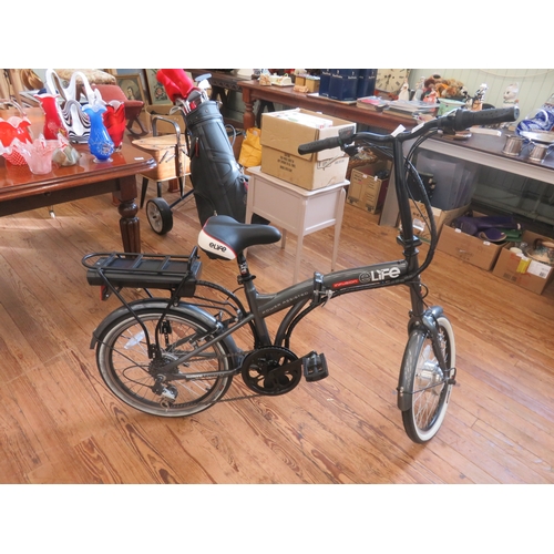 E Life Electric Folding Bike and Charger