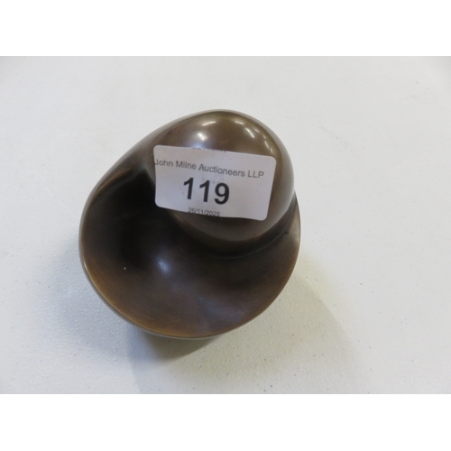 Swiss Artist, Margo Weber Junod Signed Limited Edition Bronze Sculpture - Yang - Number 4 of 9, 1982. 11cm x 10cm.