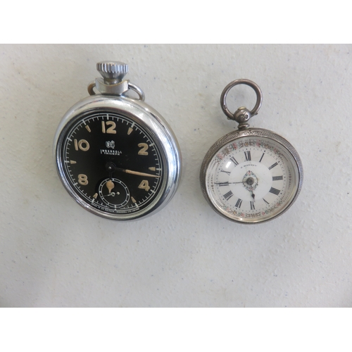 56 - Ladies Silver Pocket Watch and an Ingersoll Pocket Watch