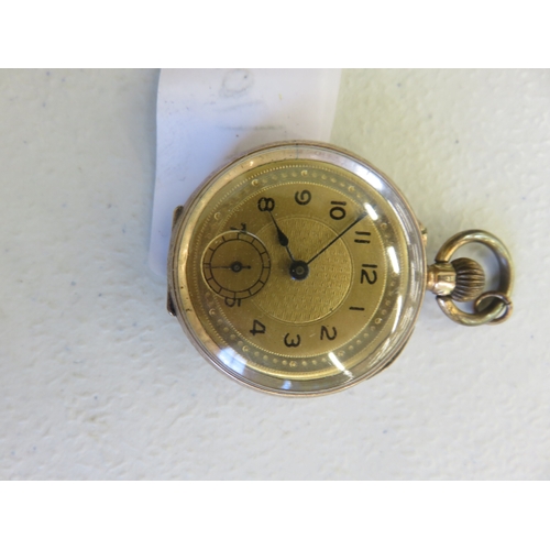 78 - 9ct.. Gold Lady's Pocket Watch, working order