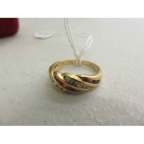 96 - 18ct. Gold Ruby and Diamond Dress Ring