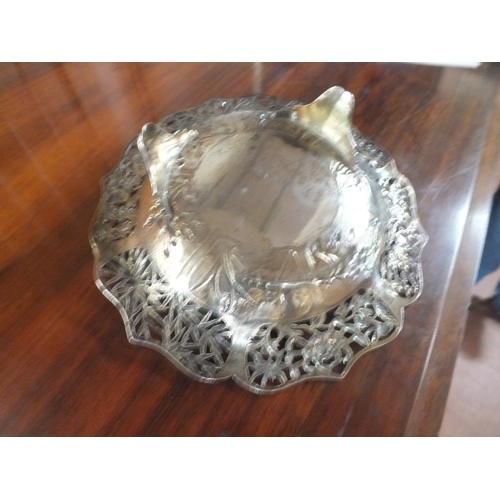 41 - Chinese Silver Openwork Basket 300 grams