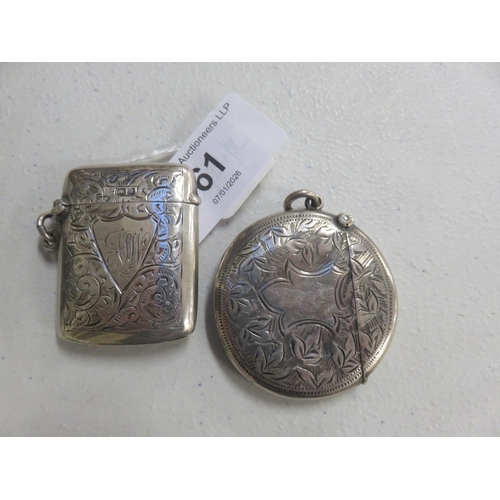 61 - Two Silver Vesta Cases, 36g