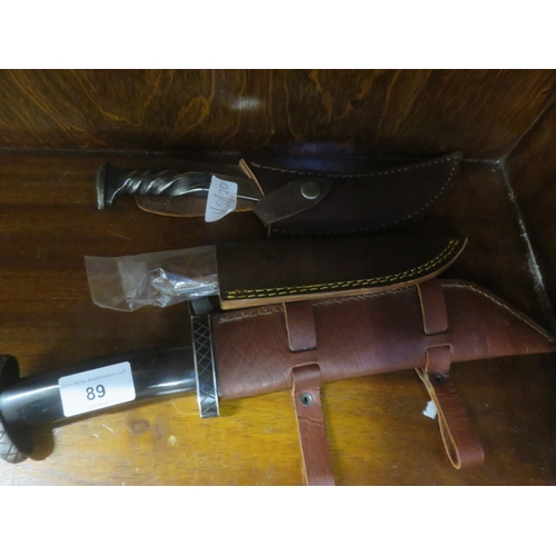 89 - Four sheath Knives