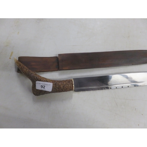 92 - Scottish Dirk, Red Deer Antler Handle