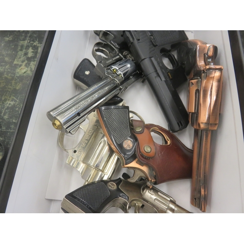 179 - Six Novelty Lighters as Hand Guns