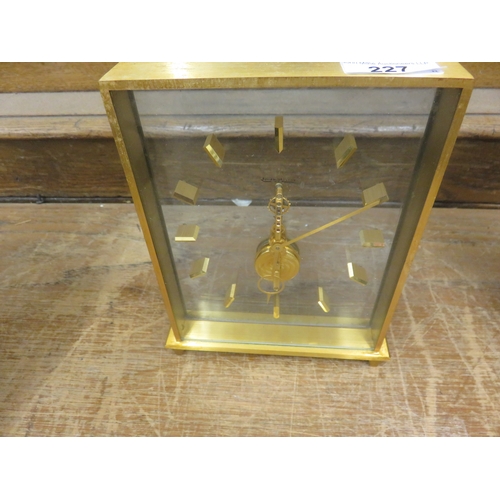 227 - Jaeger LeCoultre 8 day in line baguette skeleton clock