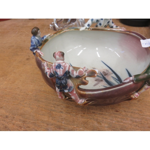 229 - Oriental Bowl with Four Figure Handles