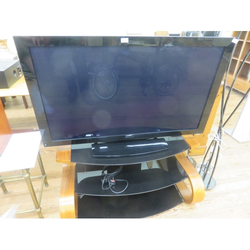 364 - Large Pioneer Flat Screen Television and Modern Television Stand