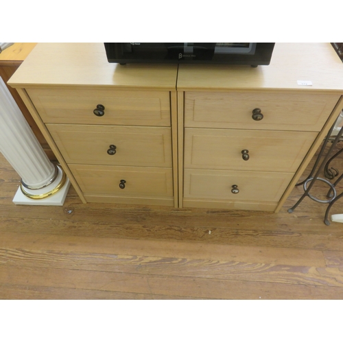 372 - Pair of Modern Light Wood Bedside Chests