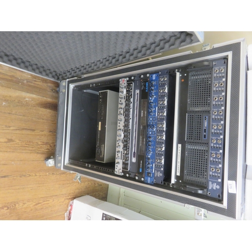 375 - Large Flight Case with Various Pieces of Audio Equipment