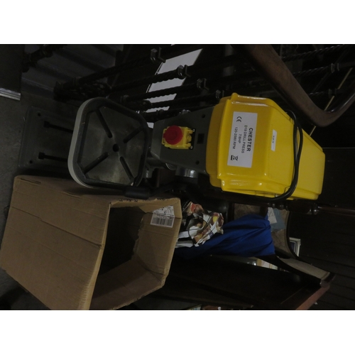 385 - Large Chester D19 Drill Press and Accessories