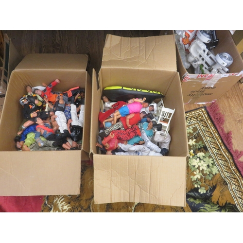 Three boxes Action Man Figures (large lot)