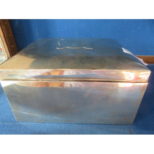 Large Chester Hallmarked Silver Table Cigar Box