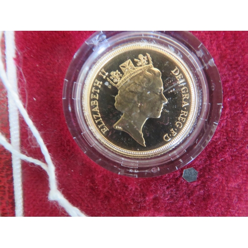 Cased 1986 Gold Proof Sovereign