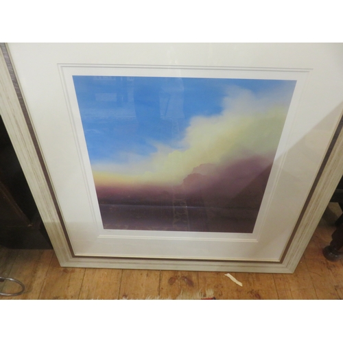 30 - Large Framed Picture, Two Small Prints and a Placemat