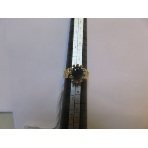 42 - 18ct Gold Sapphire and Diamond Cluster Ring, Gross Weight 5.7gms , Size K-L