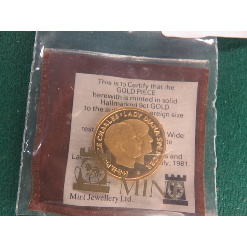 46 - Full Sovereign Size 9ct Gold Piece, 5.2gms