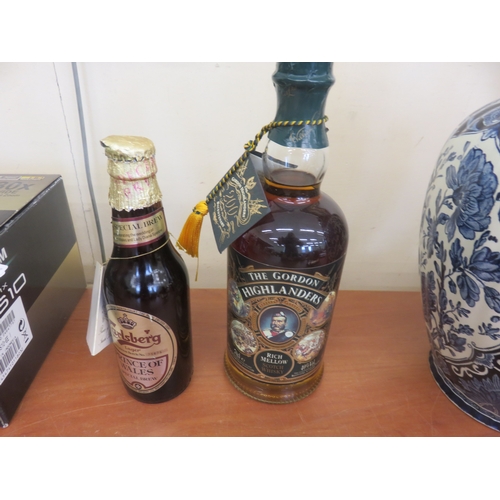 165 - Carlsberg Prince of Wales Special Brew and Gordon Highland Blended Whisky