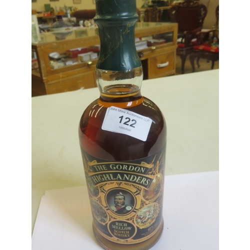122 - Bottle of Gordon Highlanders Whisky