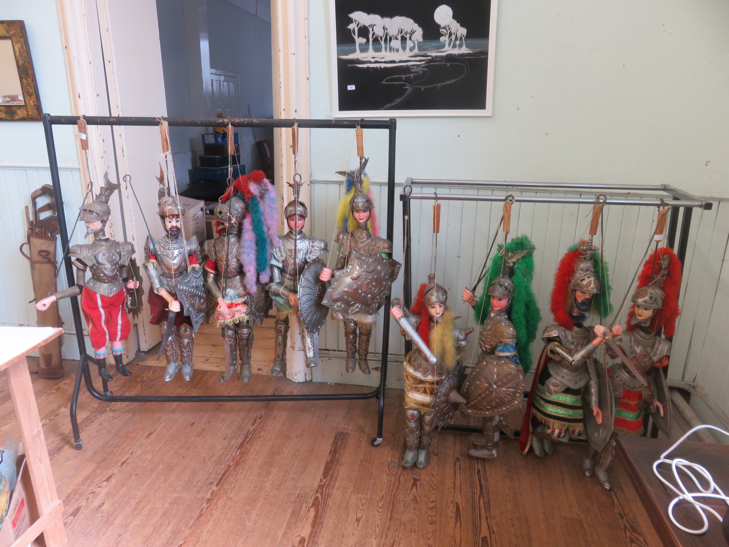 Unique Collection of Nine Sicilian Marionette Puppets - all approx. 3ft ...