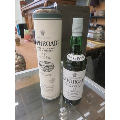44 - Boxed bottle of 10 year old Laphroiag Malt Whisky