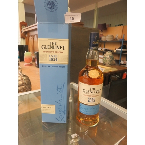 45 - Boxed Bottle of The Glenlivet Malt Whisky