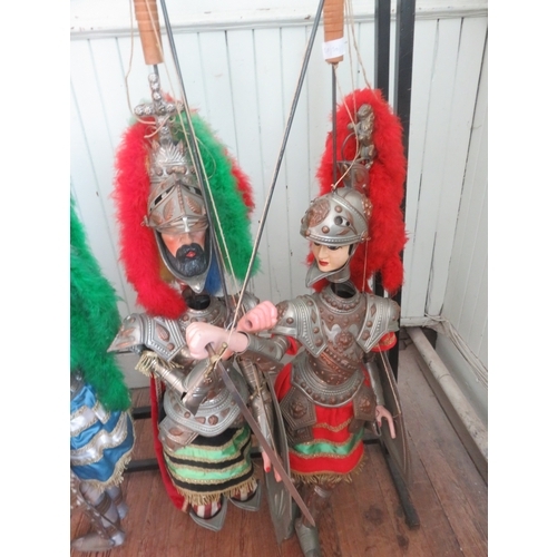 Unique Collection of Nine Sicilian Marionette Puppets - all approx. 3ft ...