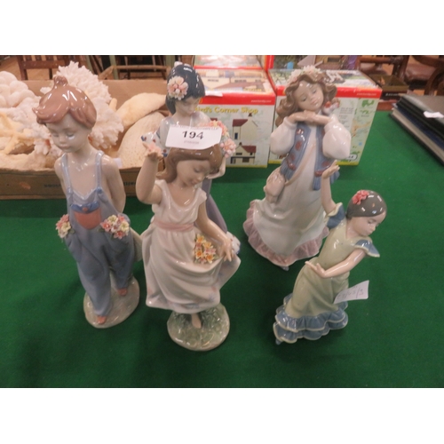 194 - Five Lladro Figures