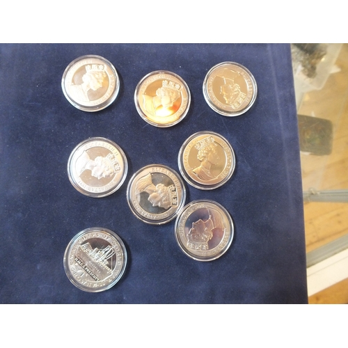 210 - Two Coin Cases containing Eight Warships of WWII Coins A Large Lot of Modern Crowns