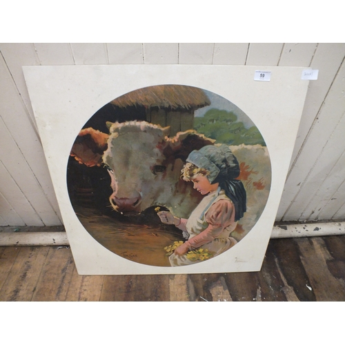 Buttercup Dairy Advert Picture on Board - Tom Curr