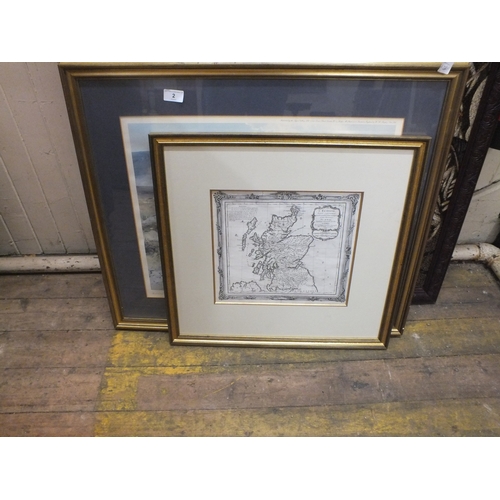 2 - Reproduction Map of Scotland and a MacPhail Print