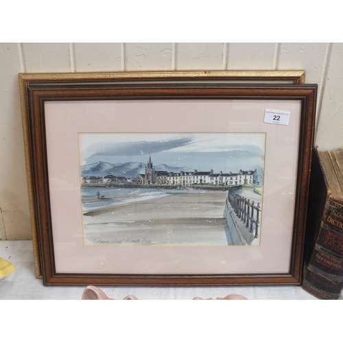 22 - Two Watercolours - Bennachie and Ardrossan