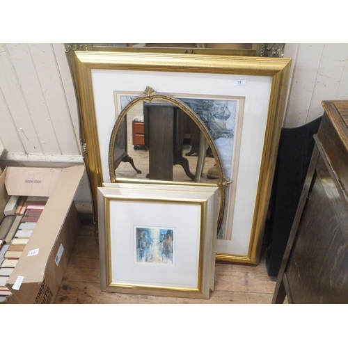 31 - Small lot of Mirrors and Pictures