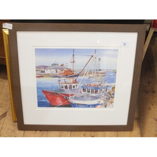 32 - Three RNLI Prints and a Stone Circle Print