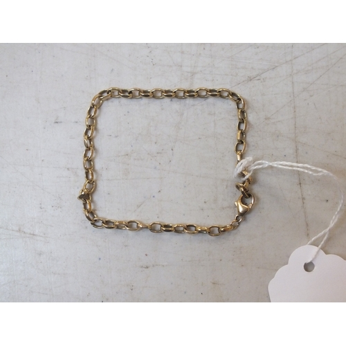 46 - 9ct Gold Open Link Bracelet - 6.8g