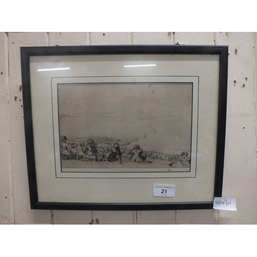 21 - Framed Etching 