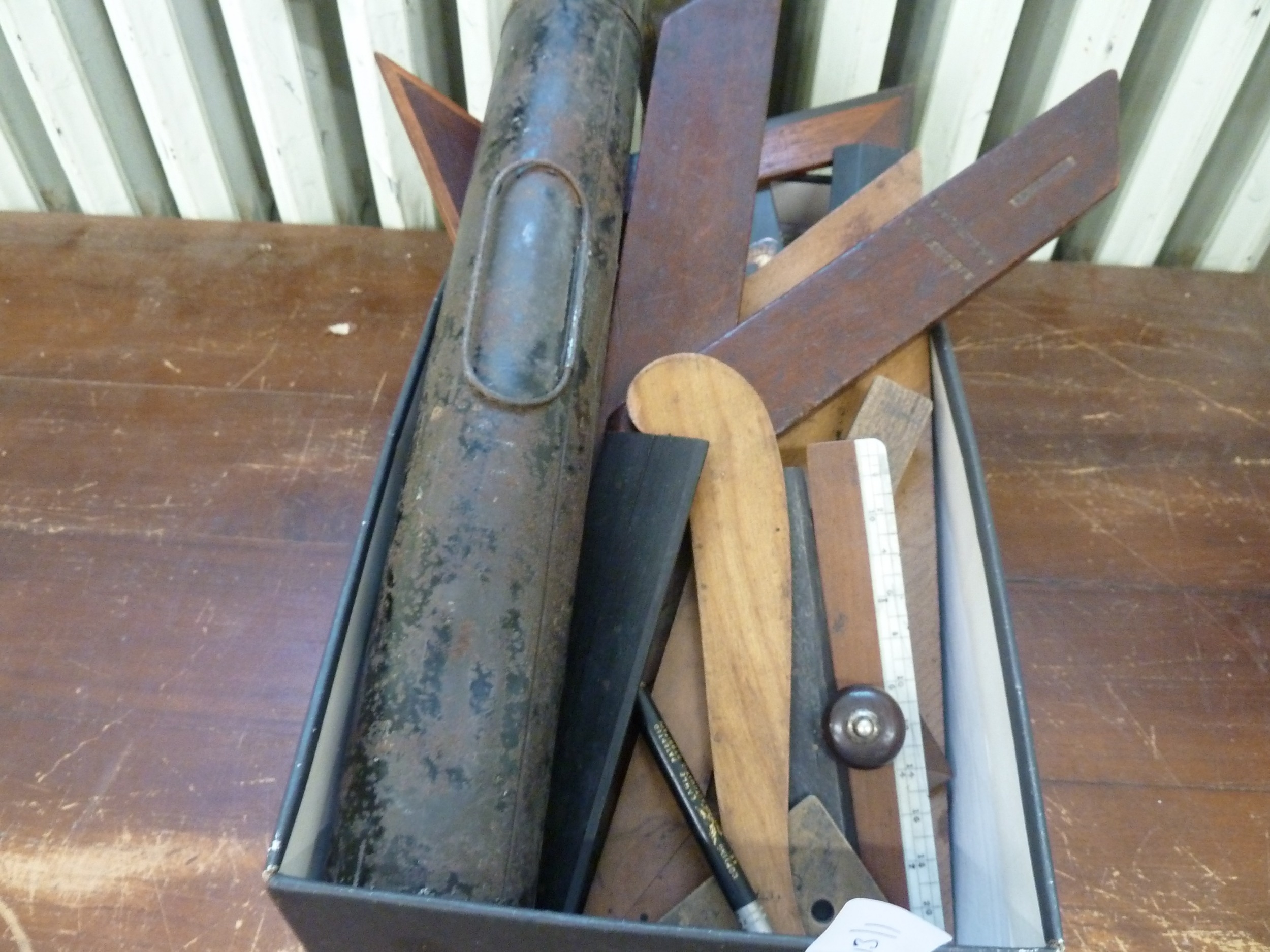 Quantity of Wooden Drawing Instruments