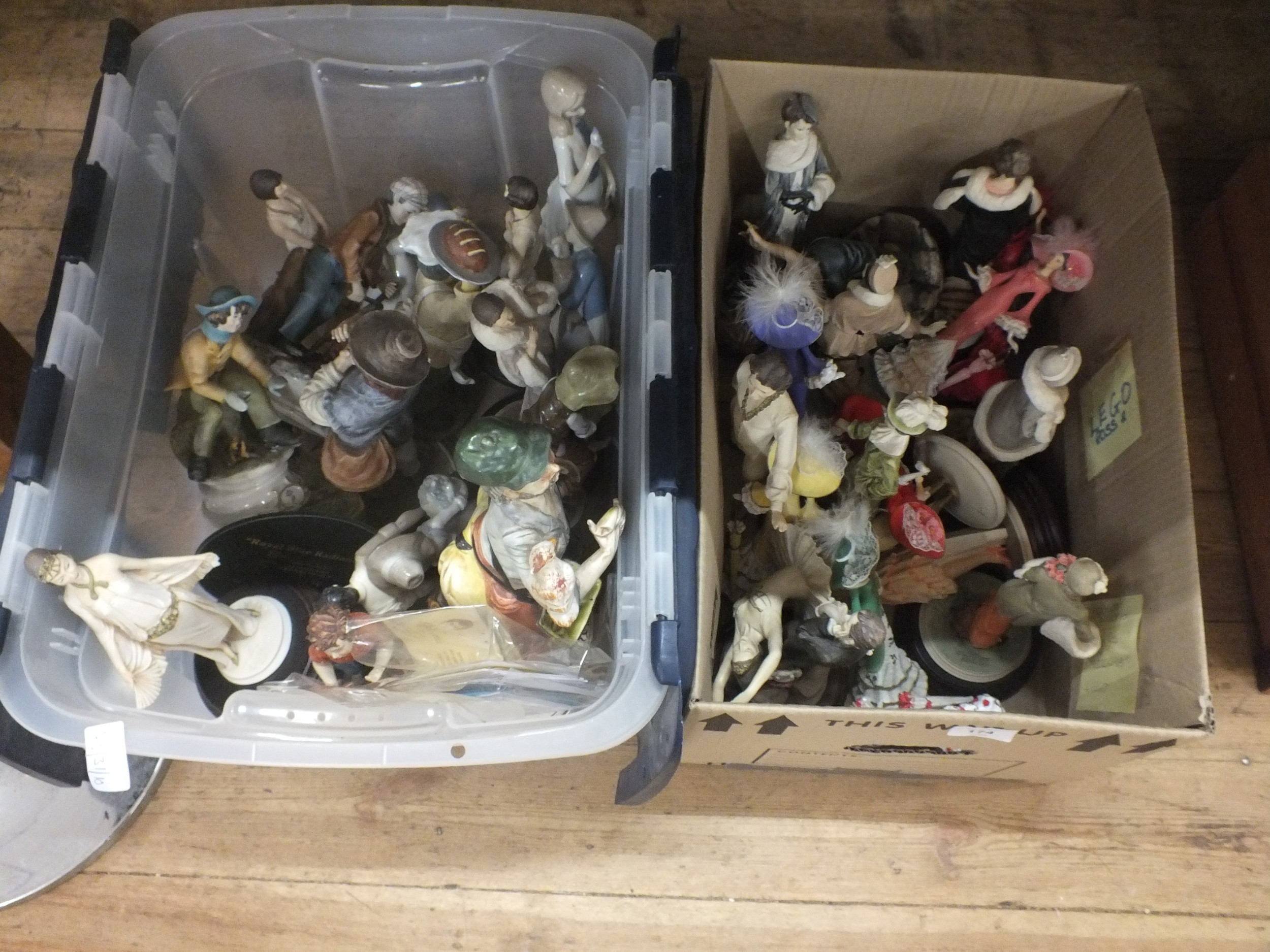 Two boxes various figures