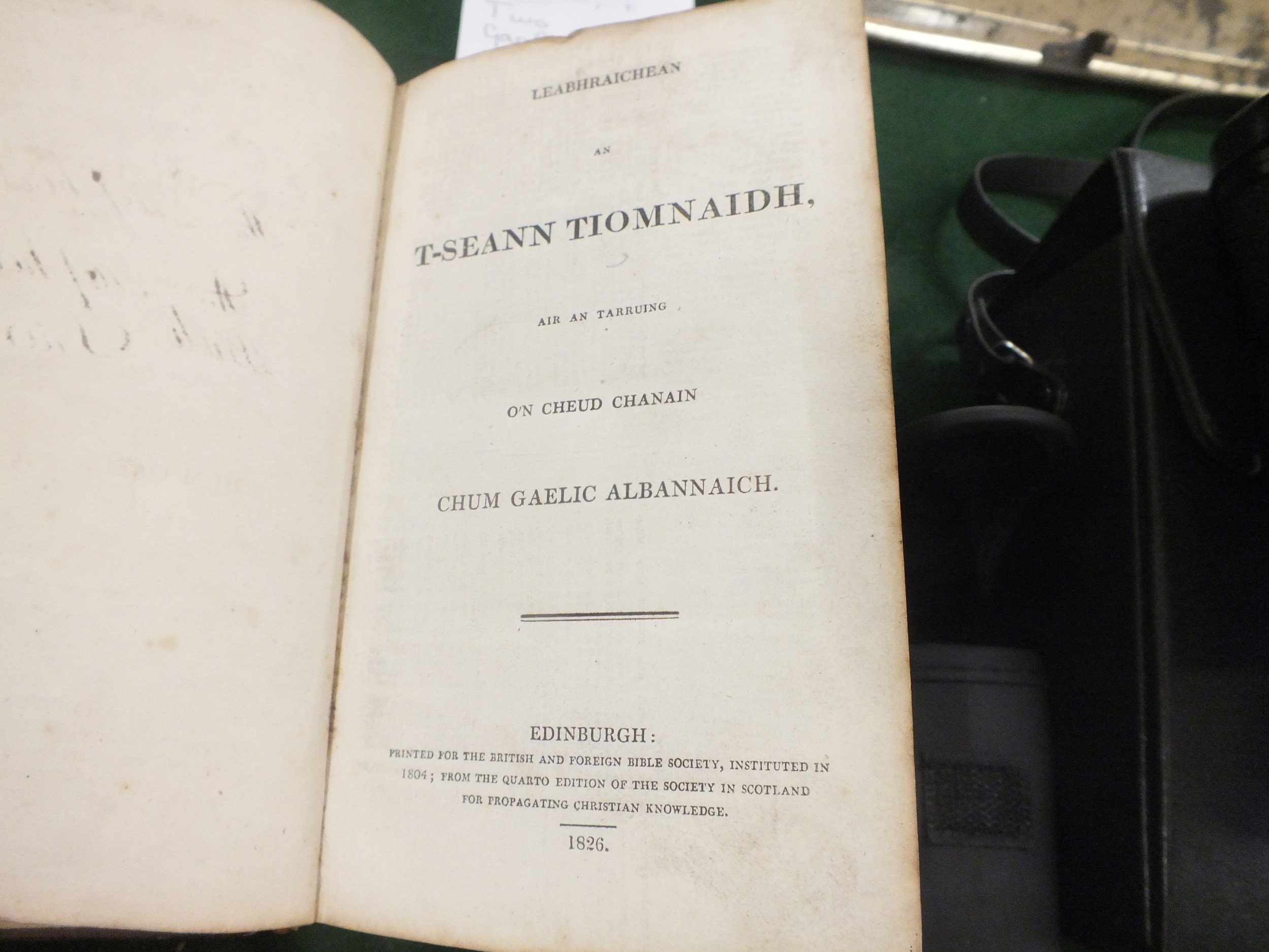 Two Gaelic Bibles - 1826 - Edinburgh Engraved Original Boards. Spine ...