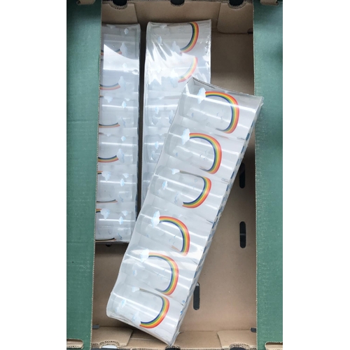 103 - Box containing rainbow drinking glasses