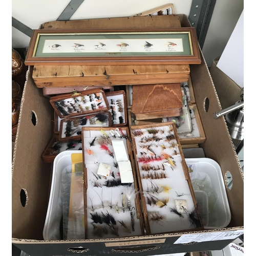 147 - Box containing fishing flys