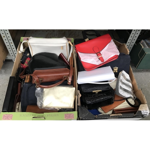150 - 2 Boxes containing clutch bags etc