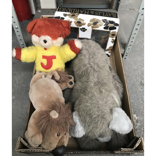 161 - Box containing soft toys