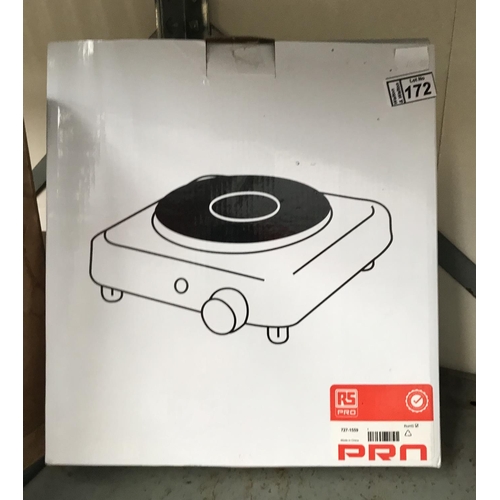 172 - Boxed electric hotplate